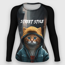 Рашгард женский Street cat, цвет: 3D-принт
