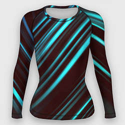 Рашгард женский Stripes line neon color, цвет: 3D-принт