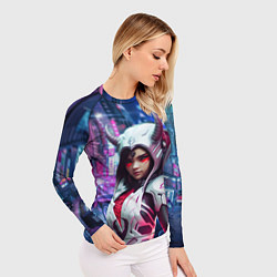 Рашгард женский Demon Oni - cyberpunk, цвет: 3D-принт — фото 2