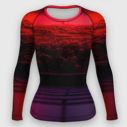 Женский рашгард Пурпурный закат-арт