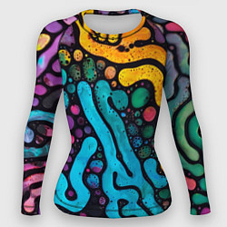 Рашгард женский Цветные микроорганизмы, цвет: 3D-принт