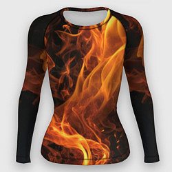 Рашгард женский Пламя удачи, цвет: 3D-принт