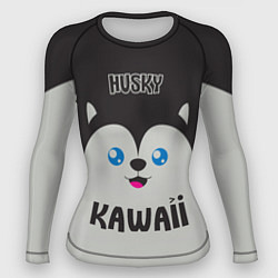 Рашгард женский Kawaii Husky, цвет: 3D-принт