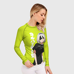 Рашгард женский YoRHa 2-gou B-gata, цвет: 3D-принт — фото 2