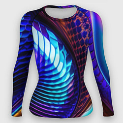 Рашгард женский Неоновый водоворот, цвет: 3D-принт