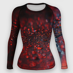 Рашгард женский Капли алого дождя, цвет: 3D-принт