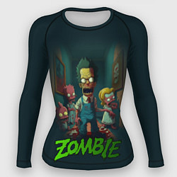 Рашгард женский Зомби Симпсоны, цвет: 3D-принт