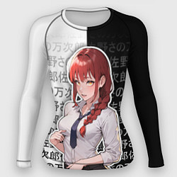 Рашгард женский Макима и иероглифы, цвет: 3D-принт