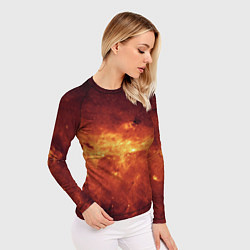 Рашгард женский Огненная галактика, цвет: 3D-принт — фото 2