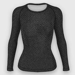 Рашгард женский Мозаика мелкая черный, цвет: 3D-принт