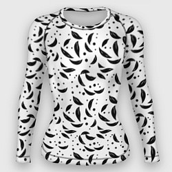 Рашгард женский Черный листопад, цвет: 3D-принт