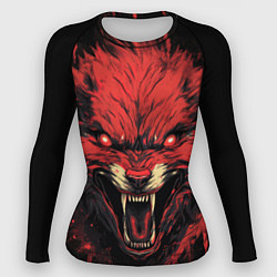 Рашгард женский Red wolf, цвет: 3D-принт