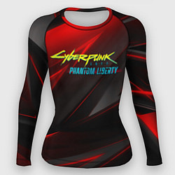 Женский рашгард Cyberpunk 2077 phantom liberty red black logo