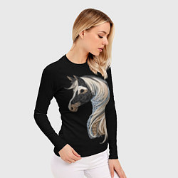 Рашгард женский Вышивка Лошадь, цвет: 3D-принт — фото 2