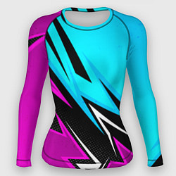 Рашгард женский Неоновая униформа для зала, цвет: 3D-принт