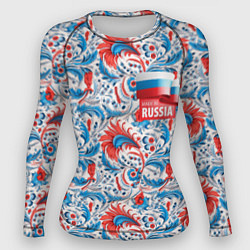 Рашгард женский Russia pattern, цвет: 3D-принт