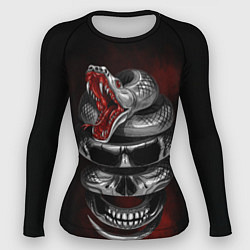 Рашгард женский Snake skull, цвет: 3D-принт