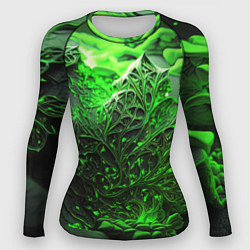 Рашгард женский Зеленая кислота, цвет: 3D-принт