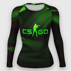 Рашгард женский CS GO green logo, цвет: 3D-принт