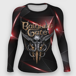 Рашгард женский Baldurs Gate 3 logo black red, цвет: 3D-принт