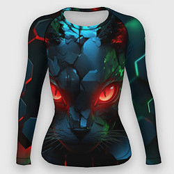 Рашгард женский Cyberpunk cat, цвет: 3D-принт