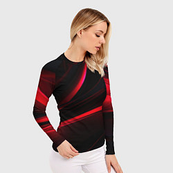 Рашгард женский Red lighting black background, цвет: 3D-принт — фото 2