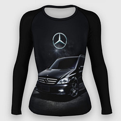Рашгард женский Mercedes black, цвет: 3D-принт