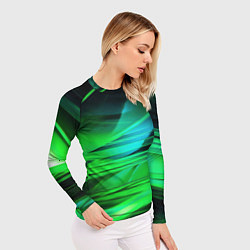 Рашгард женский Green light background, цвет: 3D-принт — фото 2