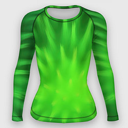Рашгард женский Зеленый взрыв, цвет: 3D-принт