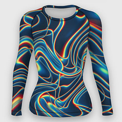 Рашгард женский Abstract waves, цвет: 3D-принт