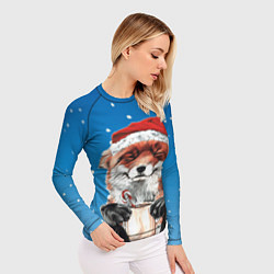 Рашгард женский Рождественский свитер с лисой, цвет: 3D-принт — фото 2