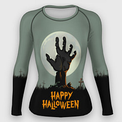 Рашгард женский Halloween - рука мертвеца, цвет: 3D-принт