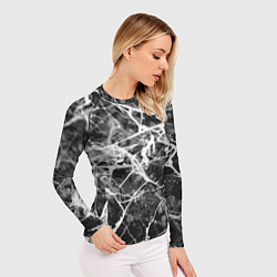 Рашгард женский Абстракция - паутина, цвет: 3D-принт — фото 2
