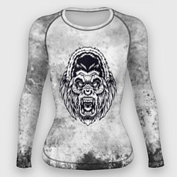 Рашгард женский Texture - разозленная горилла, цвет: 3D-принт
