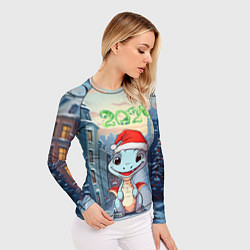 Рашгард женский Праздничный дракон 2024, цвет: 3D-принт — фото 2