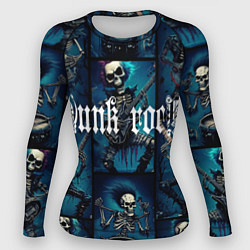 Рашгард женский Punk rock от скелетов, цвет: 3D-принт