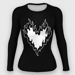 Рашгард женский Burning heart, цвет: 3D-принт