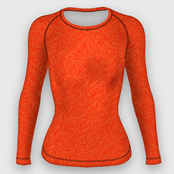 Рашгард женский Насыщенный красно-оранжевый, цвет: 3D-принт