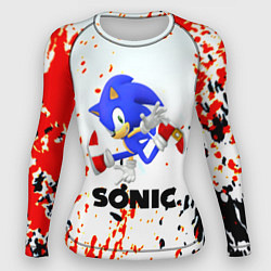 Рашгард женский Sonic краски абстрактные, цвет: 3D-принт