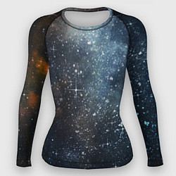 Рашгард женский Темное космическое звездное небо, цвет: 3D-принт