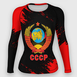 Рашгард женский СССР красные краски, цвет: 3D-принт