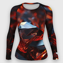 Рашгард женский Визуальные ритмы в геометрии, цвет: 3D-принт