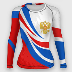 Рашгард женский Россия - спортивная униформа, цвет: 3D-принт