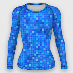 Рашгард женский Голубая мозаика, цвет: 3D-принт