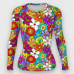 Рашгард женский Floral multicolour, цвет: 3D-принт