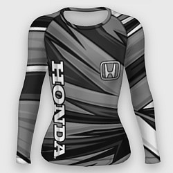 Рашгард женский Honda - монохромный спортивный, цвет: 3D-принт