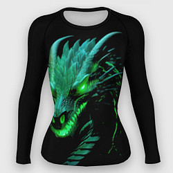 Рашгард женский Дракон с зеленым свечением, цвет: 3D-принт