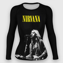 Рашгард женский Группа Nirvana Курт Кобейн, цвет: 3D-принт