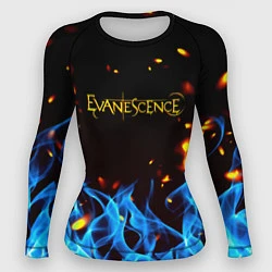 Рашгард женский Evanescence огонь рок группа, цвет: 3D-принт