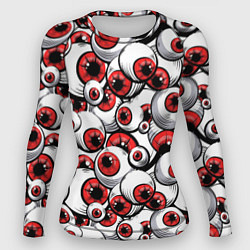 Рашгард женский Красные глазные яблоки, цвет: 3D-принт